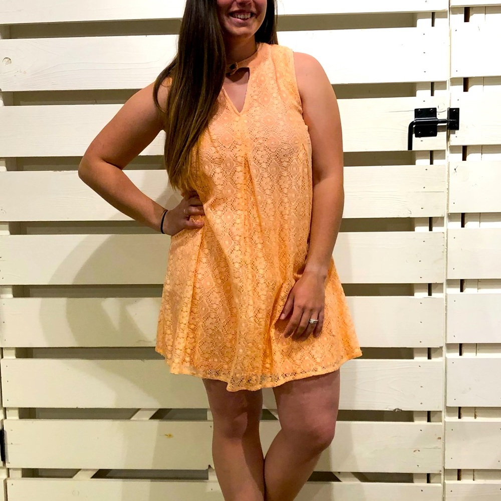Cute pastel orange dress